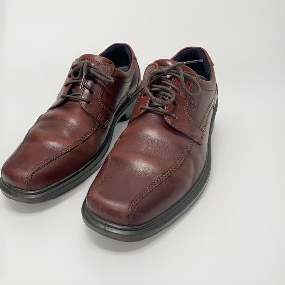 ECCO Men's Helsinki Bicycle Toe  Brown Leather Shoes 43 EU / 9-9.5 US - Picture 8 of 15